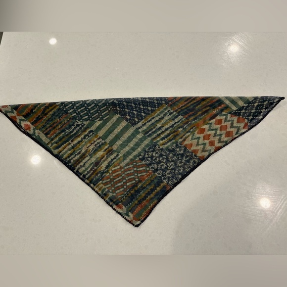 Vintage Caro Laurie LTD Patchwork Scarf - Eclectic Boho Design - Picture 6 of 7
